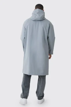 boohooMAN Oversized Padded Tech Longline Mac In | UK| Coats & Jackets