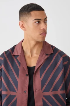 boohooMAN Oversized Panelled Long Sleeve Satin Shirt | UK| Shirts