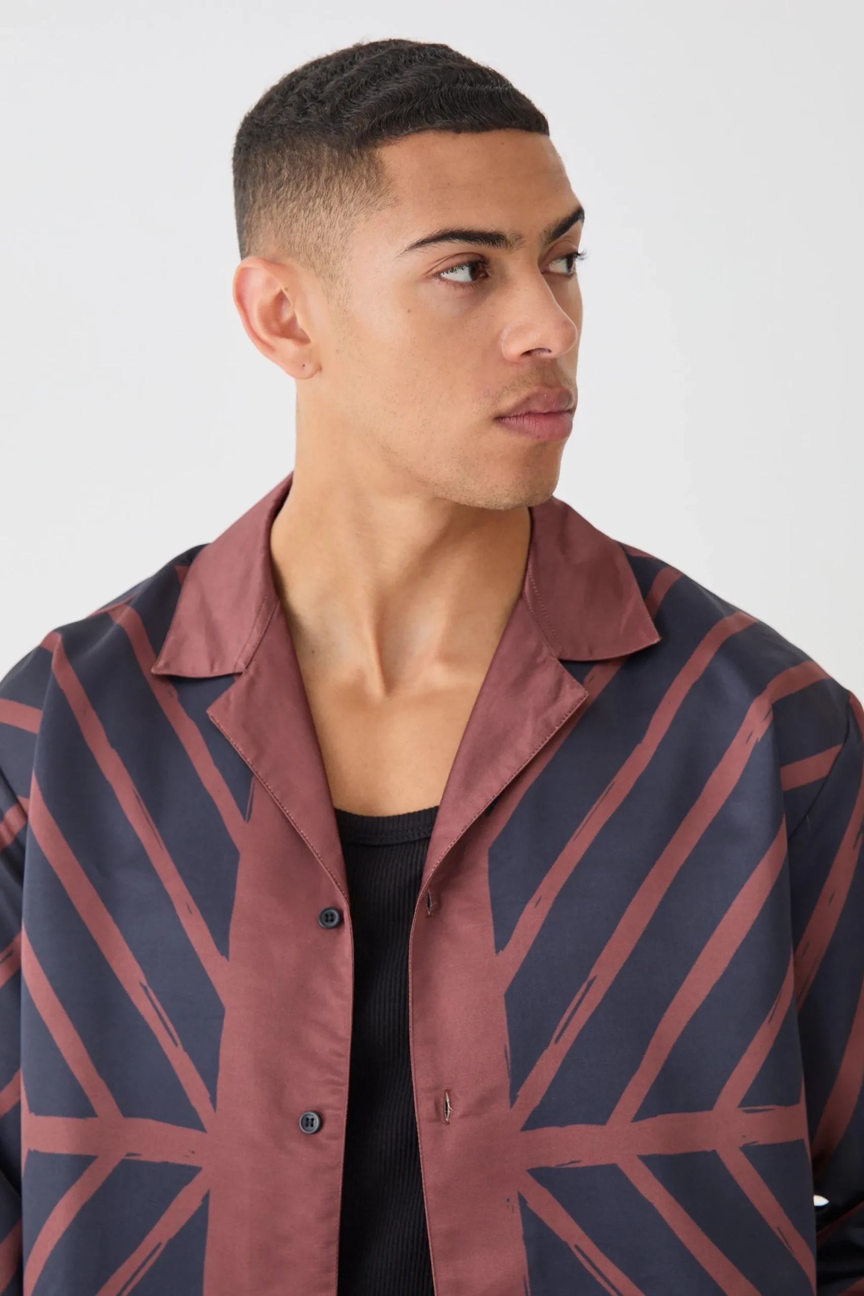 boohooMAN Oversized Panelled Long Sleeve Satin Shirt | UK| Shirts