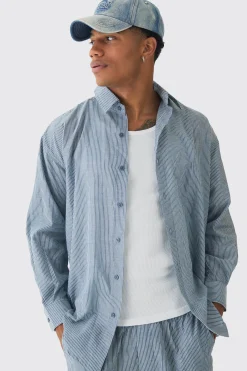 boohooMAN Oversized Pinstripe Shirt & Trousers Set In | UK| Sets & Co-Ords|Tracksuits