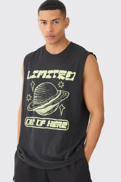Oversized Planet Graphic Tank | UK^boohooMAN New