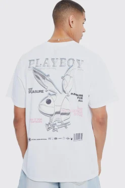 Oversized Playboy License T-shirt | UK^boohooMAN New