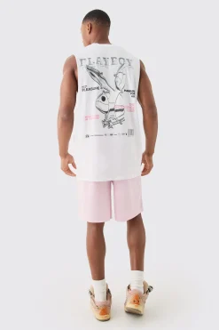 Oversized Playboy License Tank | UK^boohooMAN New