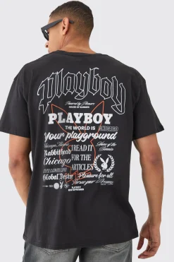 Oversized Playboy License T-shirt | UK^boohooMAN Clearance