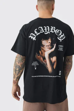 Oversized Playboy License Print T-shirt | UK^boohooMAN Hot