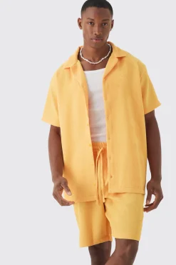 boohooMAN Oversized Pleated Shirt And Short | UK| Sets & Co-Ords