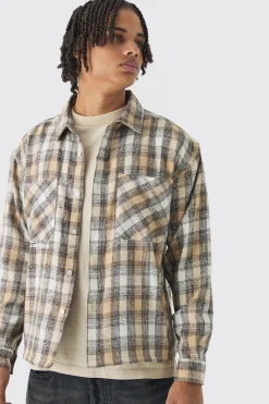 boohooMAN Oversized Pocket Detail Check Overshirt | UK| Shirts