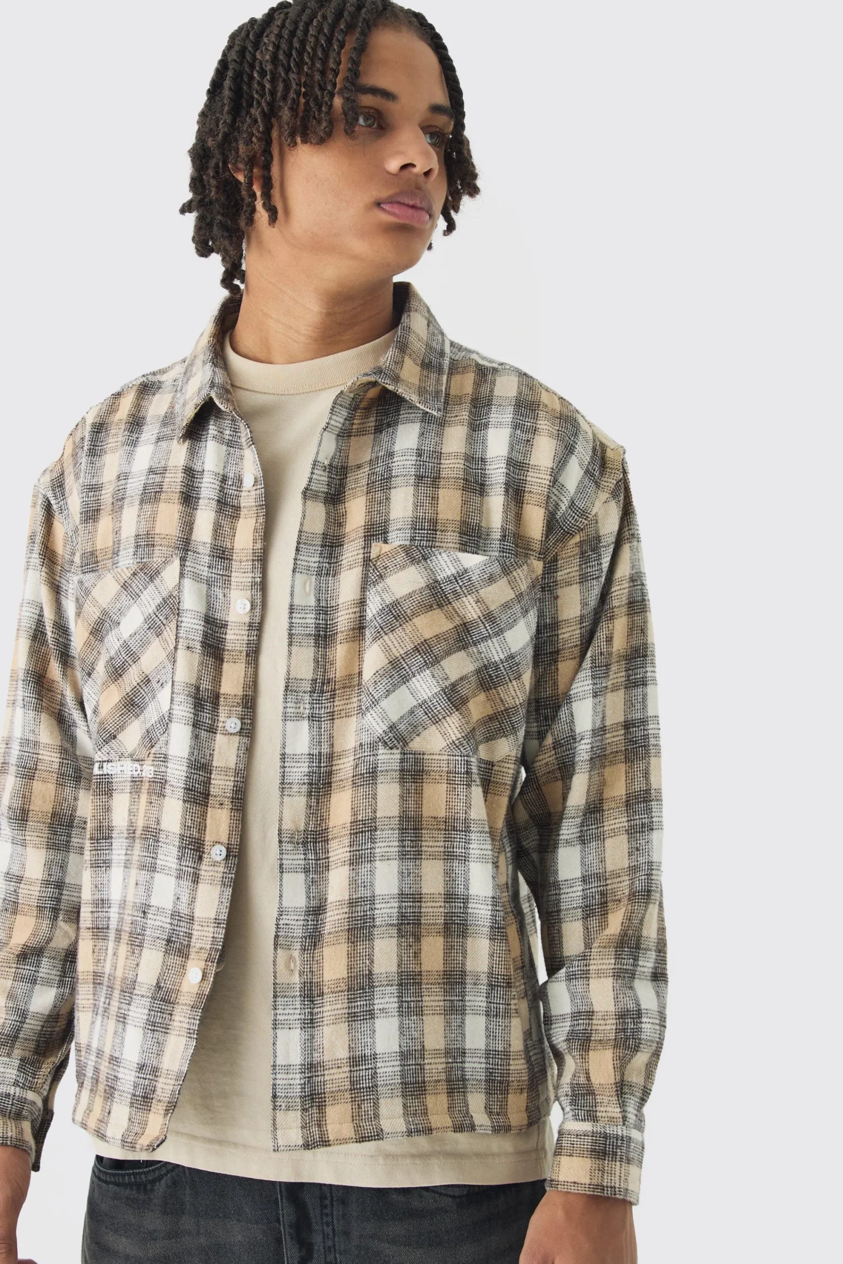 boohooMAN Oversized Pocket Detail Check Overshirt | UK| Shirts