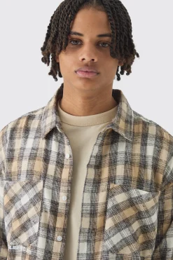 boohooMAN Oversized Pocket Detail Check Overshirt | UK| Shirts