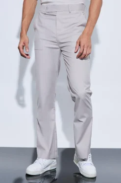 boohooMAN Oversized Pocket Flared Tailored Trousers | UK| Suits & Tailoring|Trousers