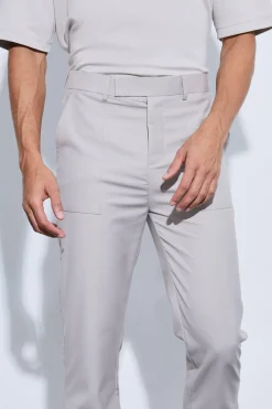 boohooMAN Oversized Pocket Flared Tailored Trousers | UK| Suits & Tailoring|Trousers