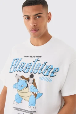 Oversized Pokemon Blastoise License T-shirt | UK^boohooMAN Discount
