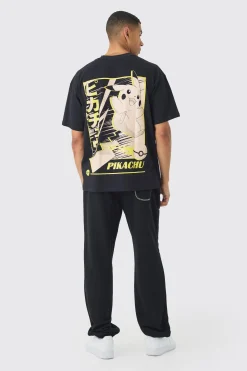 Oversized Pokemon Extended Neck Pikachu License T-shirt | UK^boohooMAN Hot