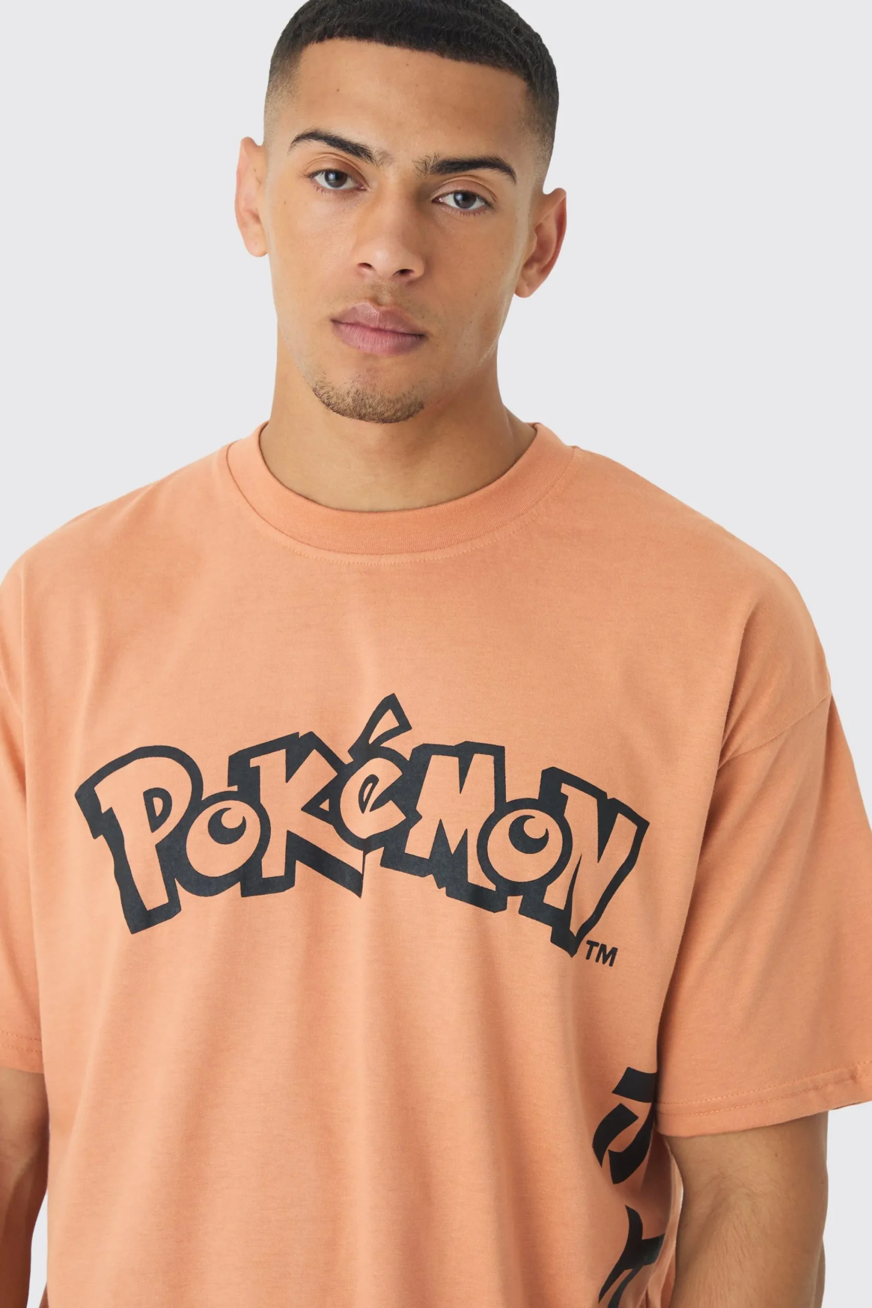 Oversized Pokemon Extended Neck Charmander License T-shirt | UK^boohooMAN Sale