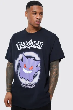 Oversized Pokemon Gengar License T-shirt | UK^boohooMAN Hot