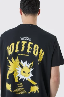 Oversized Pokemon Jolteon License T-shirt | UK^boohooMAN New