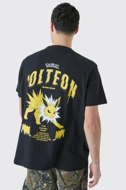Oversized Pokemon Jolteon License T-shirt | UK^boohooMAN New