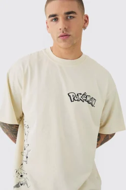 boohooMAN Oversized Pokemon Pikachu T-shirt And Short License Set | UK| Sets & Co-Ords|Tracksuits