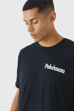 Oversized Pokemon Scenic License Print T-shirt | UK^boohooMAN Hot