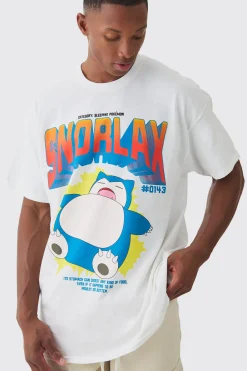 Oversized Pokemon Snorlax License T-shirt | UK^boohooMAN Outlet