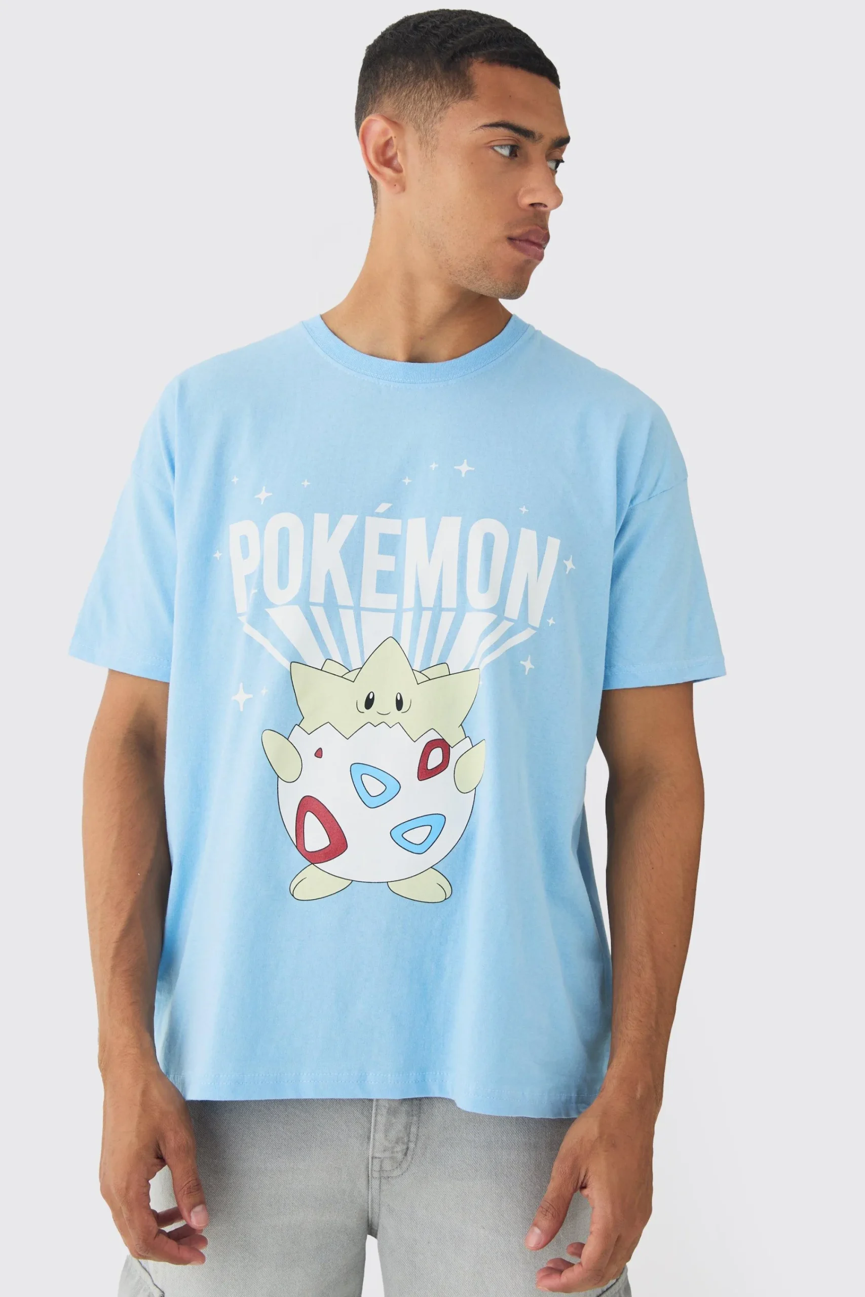 Oversized Pokemon Togepi License Print T-Shirt | UK^boohooMAN Outlet
