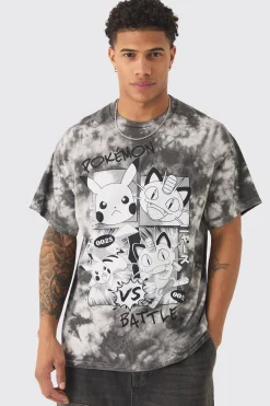 Oversized Pokemon Wash License T-shirt | UK^boohooMAN