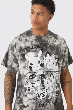 Oversized Pokemon Wash License T-shirt | UK^boohooMAN