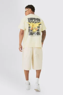 Oversized Pokémon Zapdos Wash License T-shirt | UK^boohooMAN