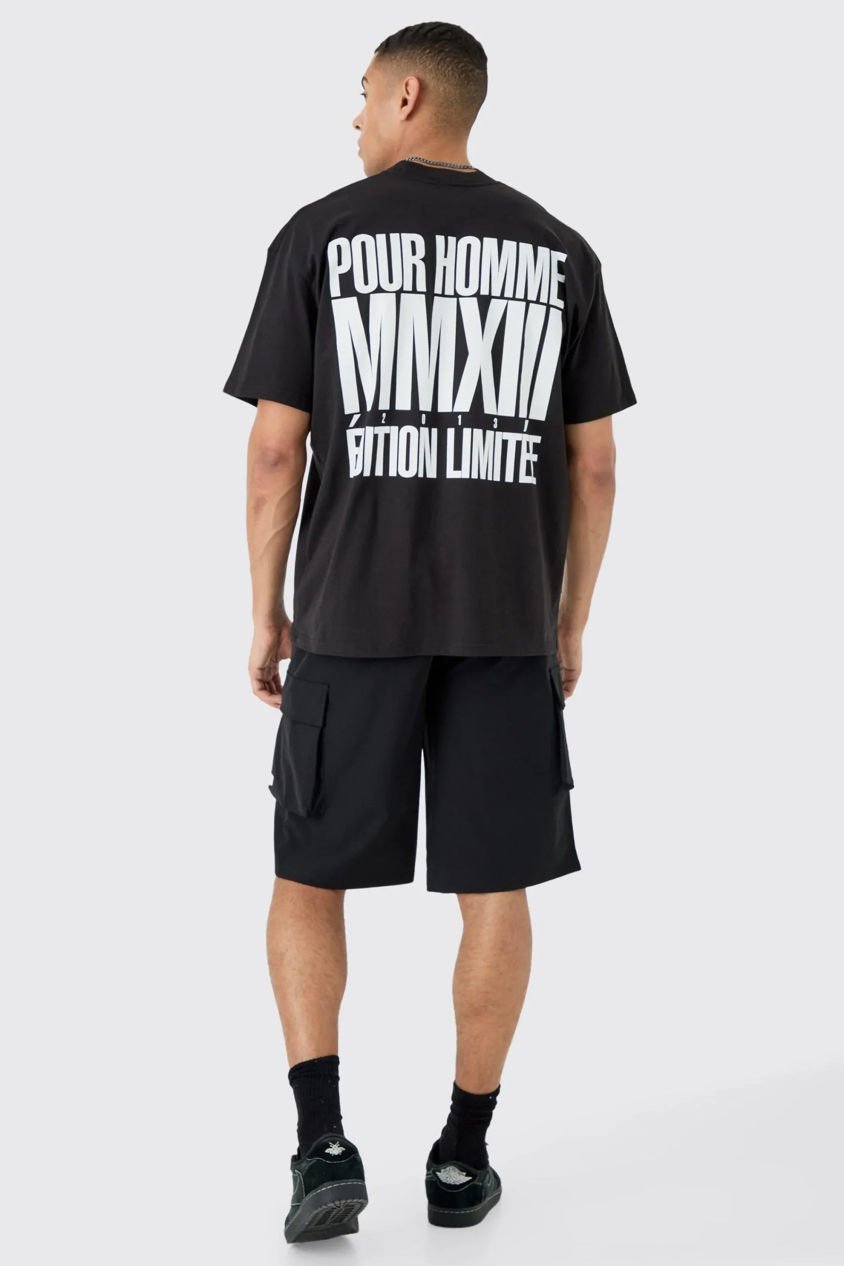 Oversized Pour Homme Graphic T-shirt | UK^boohooMAN