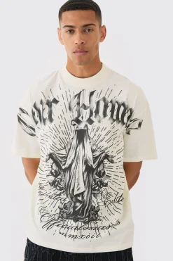 Oversized Pour Homme Graphic T-shirt | UK^boohooMAN Sale