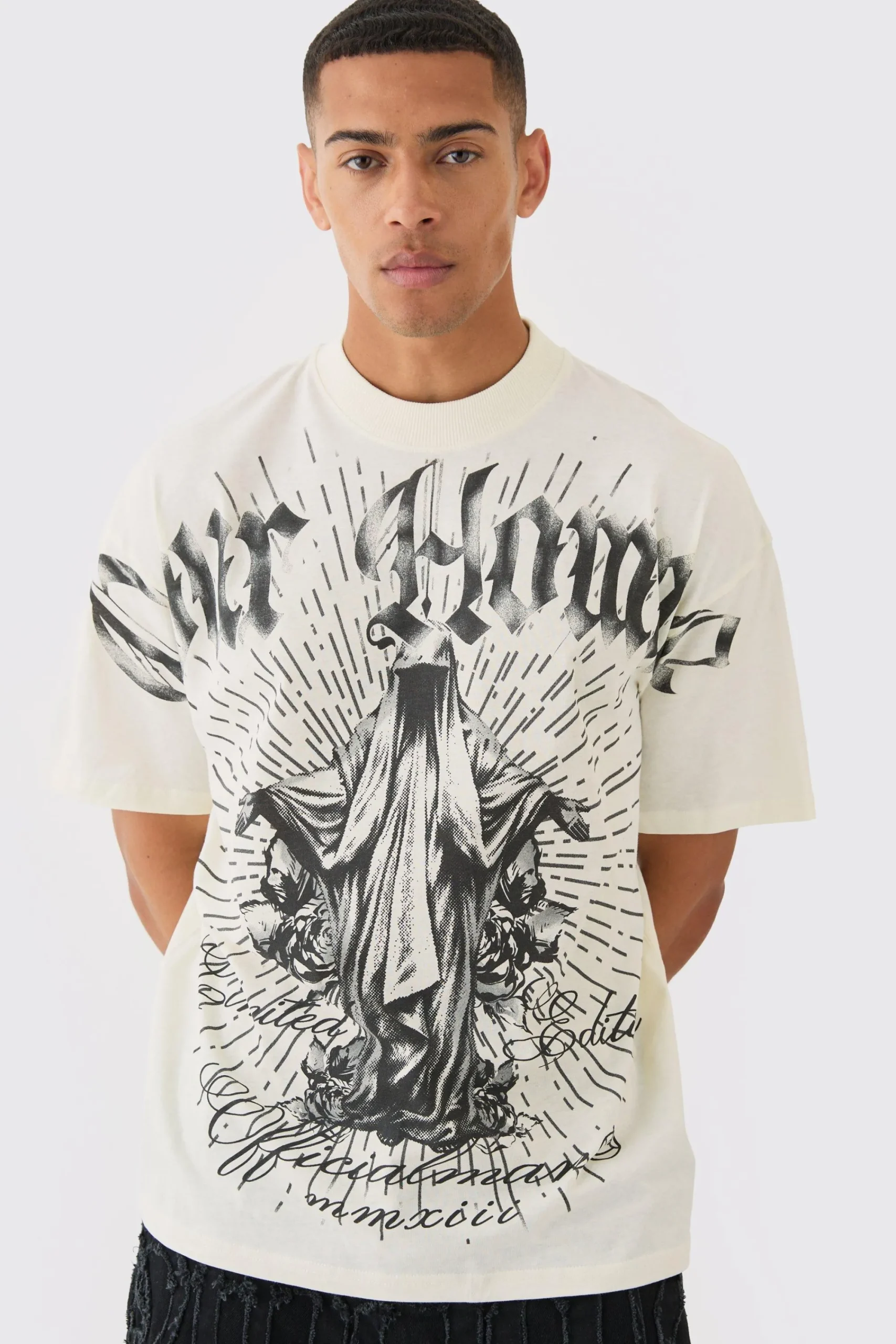Oversized Pour Homme Graphic T-shirt | UK^boohooMAN Sale