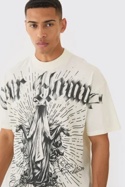Oversized Pour Homme Graphic T-shirt | UK^boohooMAN Sale