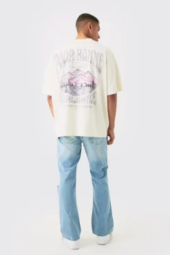 Oversized Pour Homme Landscape Wash T-shirt | UK^boohooMAN Best