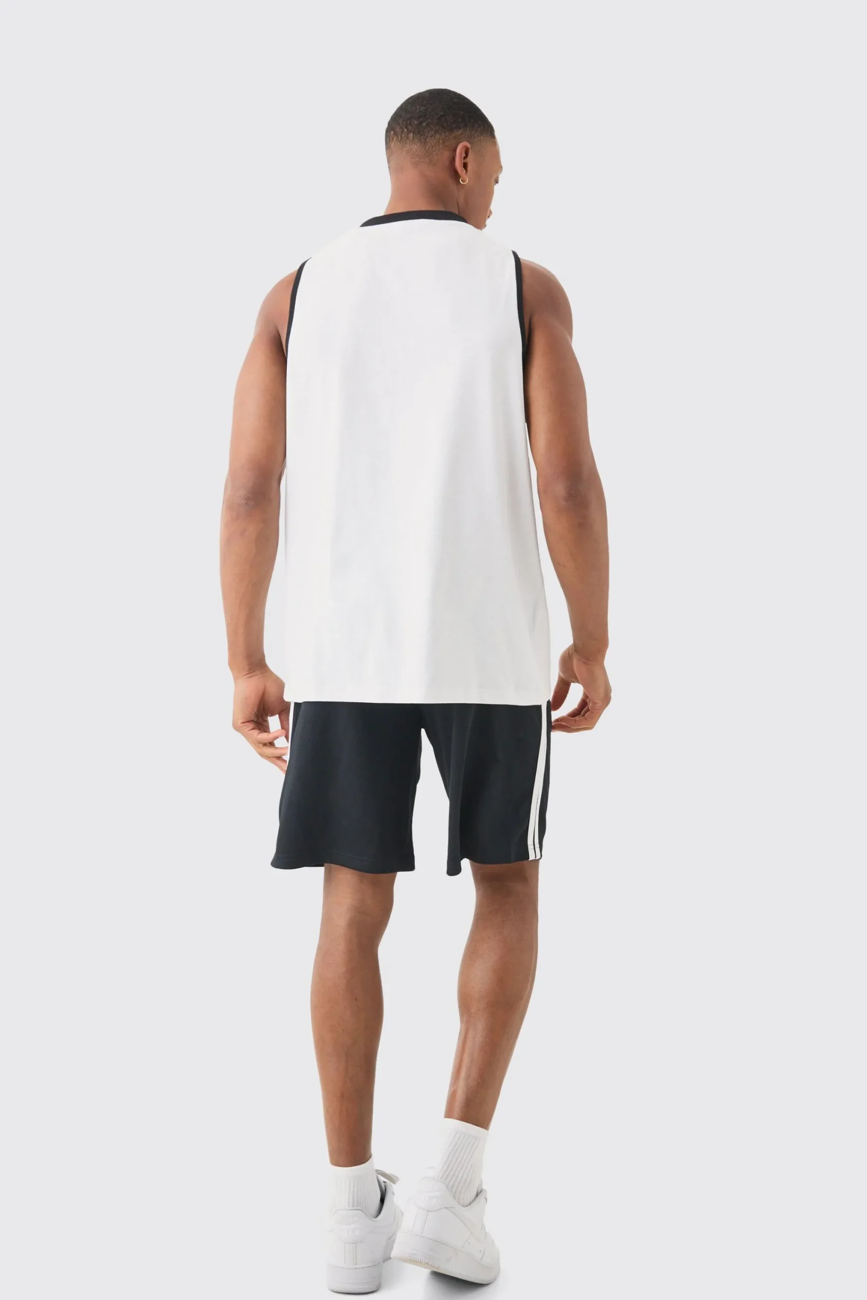 boohooMAN Oversized Powerpuff Girls License Mesh Vest And Short Set | UK| Tracksuits