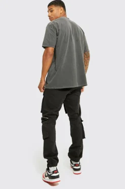 Oversized Prince Acid Wash License T-shirt | UK^boohooMAN Sale