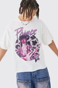Oversized Prince Boxy License T-shirt | UK^boohooMAN Online