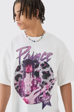 Oversized Prince Boxy License T-shirt | UK^boohooMAN Online