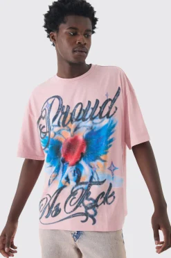 Oversized Proud AF Pride T-Shirt | UK^boohooMAN Outlet