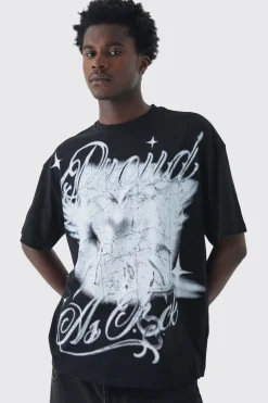 Oversized Proud AF Pride T-Shirt | UK^boohooMAN Online