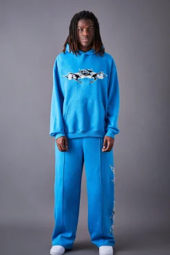 boohooMAN Oversized Pu Applique Tracksuit | UK| Tracksuits