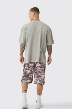 Oversized Puff Print Graffiti Washed T-shirt | UK^boohooMAN Outlet
