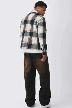 boohooMAN Oversized Quilted Check Overshirt | UK| Shirts