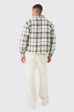 boohooMAN Oversized Quilted Check Overshirt | UK| Shirts