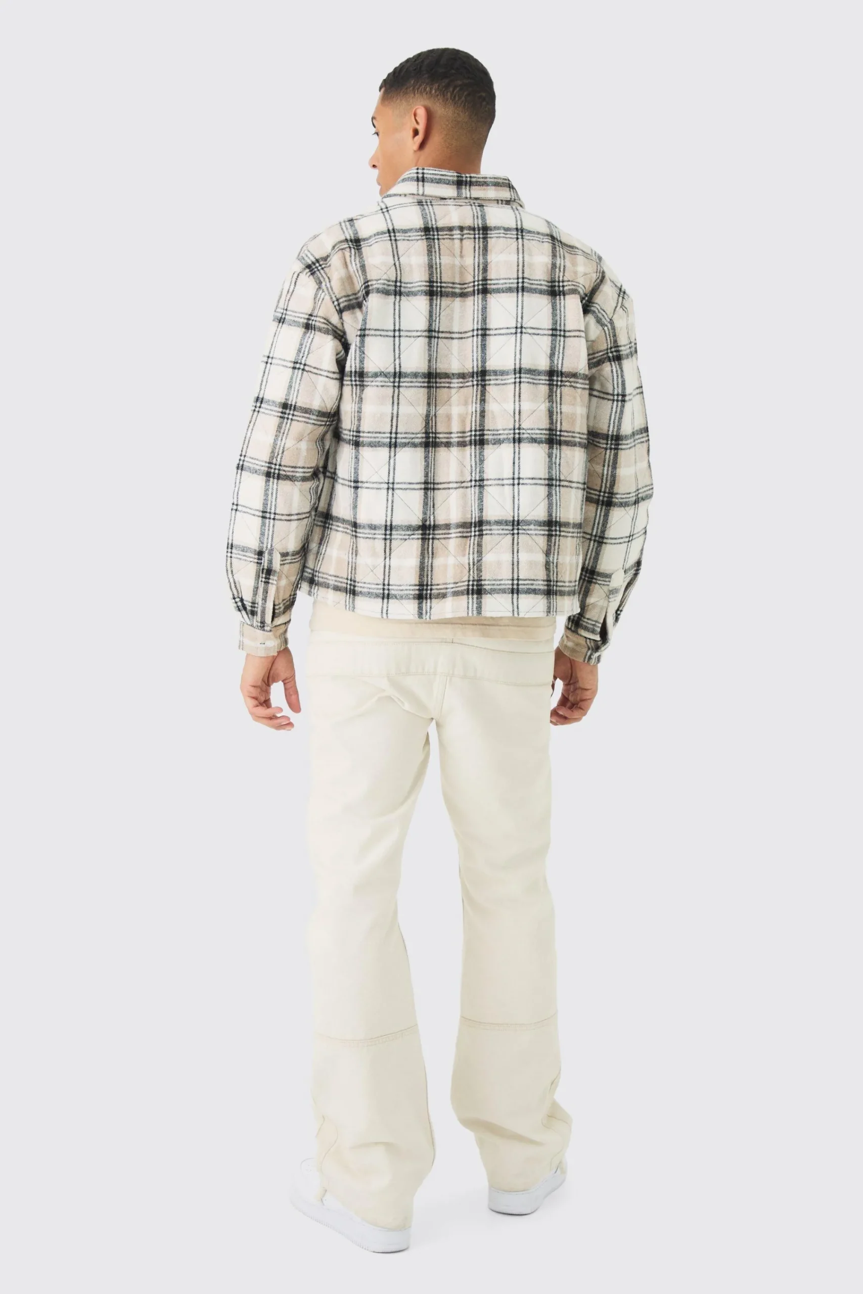 boohooMAN Oversized Quilted Check Overshirt | UK| Shirts