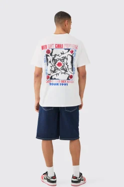 Oversized Red Hot Chili Peppers License T-shirt | UK^boohooMAN Online