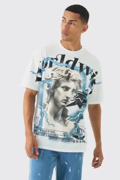 Oversized Renaissance Over Seams T-shirt | UK^boohooMAN Outlet