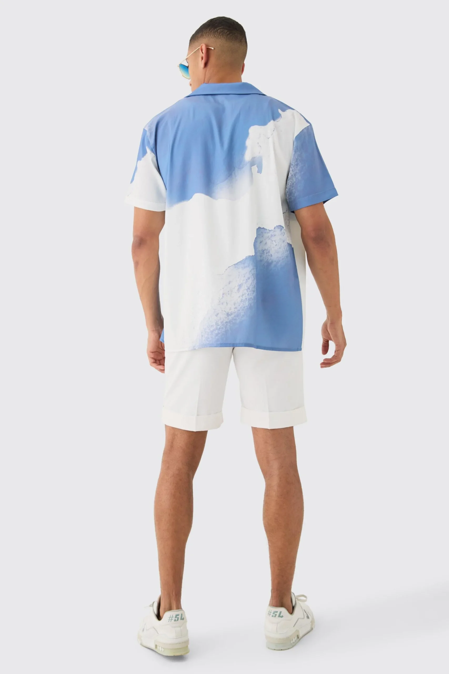 boohooMAN Oversized Revere Cloud Short Sleeve Shirt | UK| Shirts