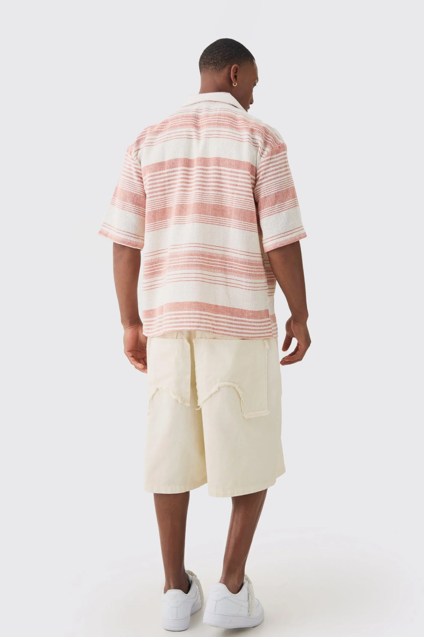 boohooMAN Oversized Revere Short Sleeve Stripe Shirt | UK| Shirts