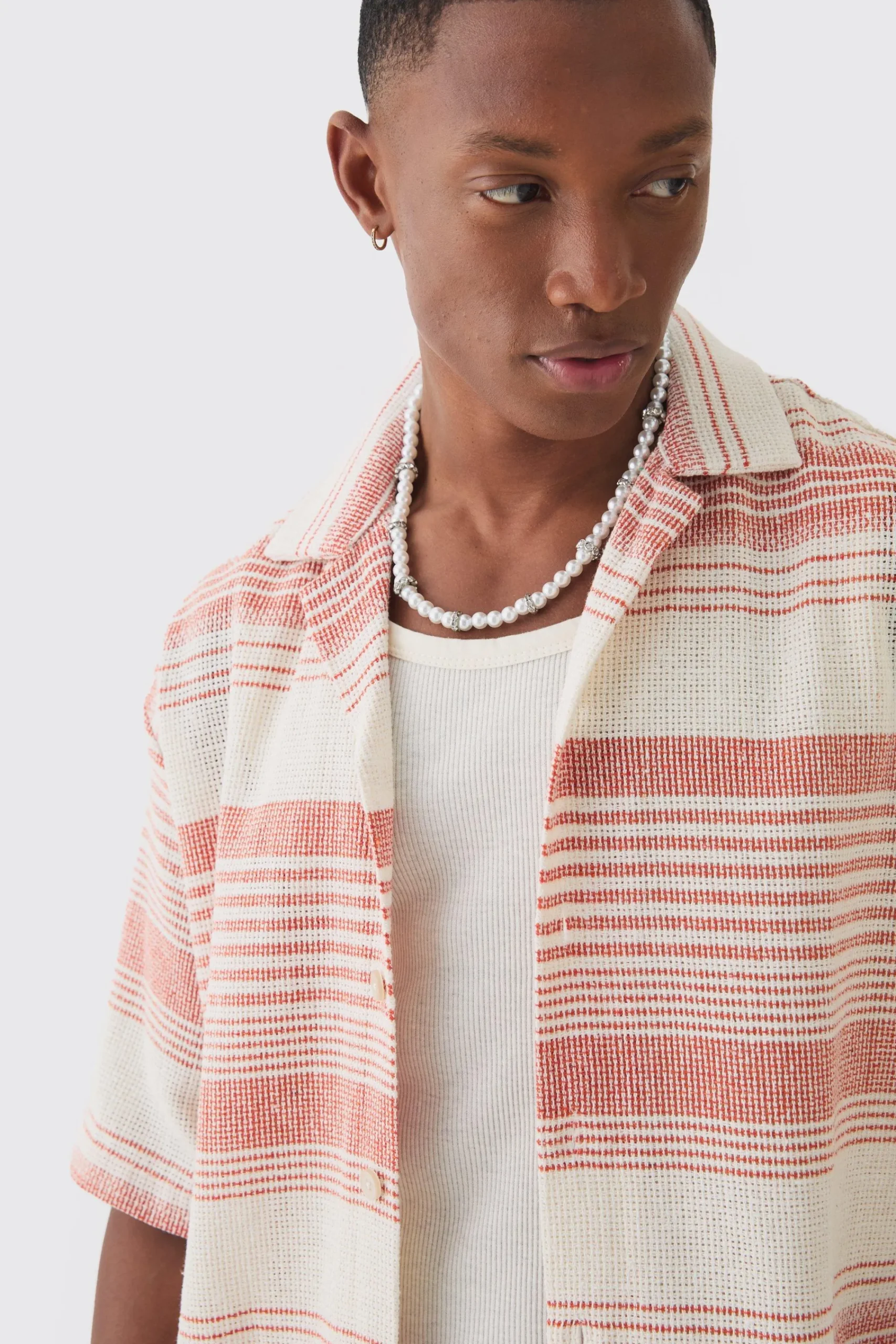 boohooMAN Oversized Revere Short Sleeve Stripe Shirt | UK| Shirts