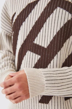 boohooMAN Oversized Ribbed Knitted Crew Neck Jumper | UK| Knitwear